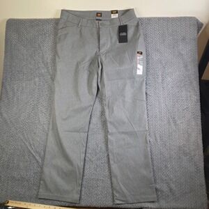 Lee Women's Size 14 Dress Pants Wrinkle Free Straight Leg Gray